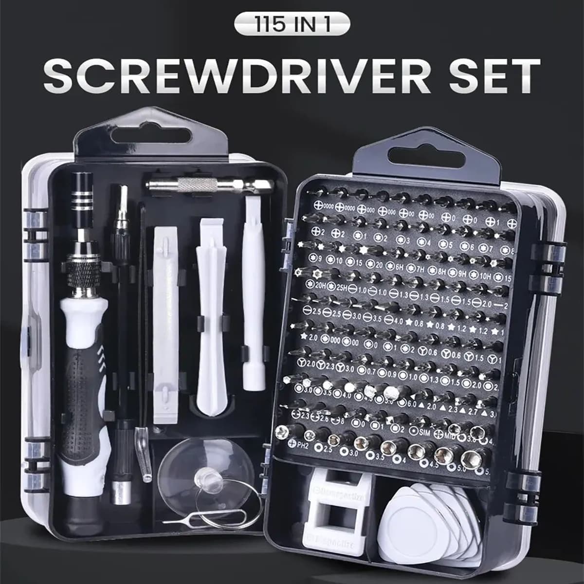 Coffret de tournevis de précision 115 en 1, ultra-durable, mini kit d'outils de réparation professionnel magnétique, petit tournevis pour téléphone, ordinateur, montre, ordinateur portable, MacBook, lunettes et appareils électroniques
