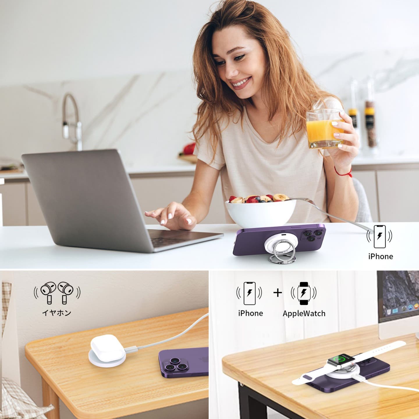 Folding Two-in-one Magnetic Wireless Charger